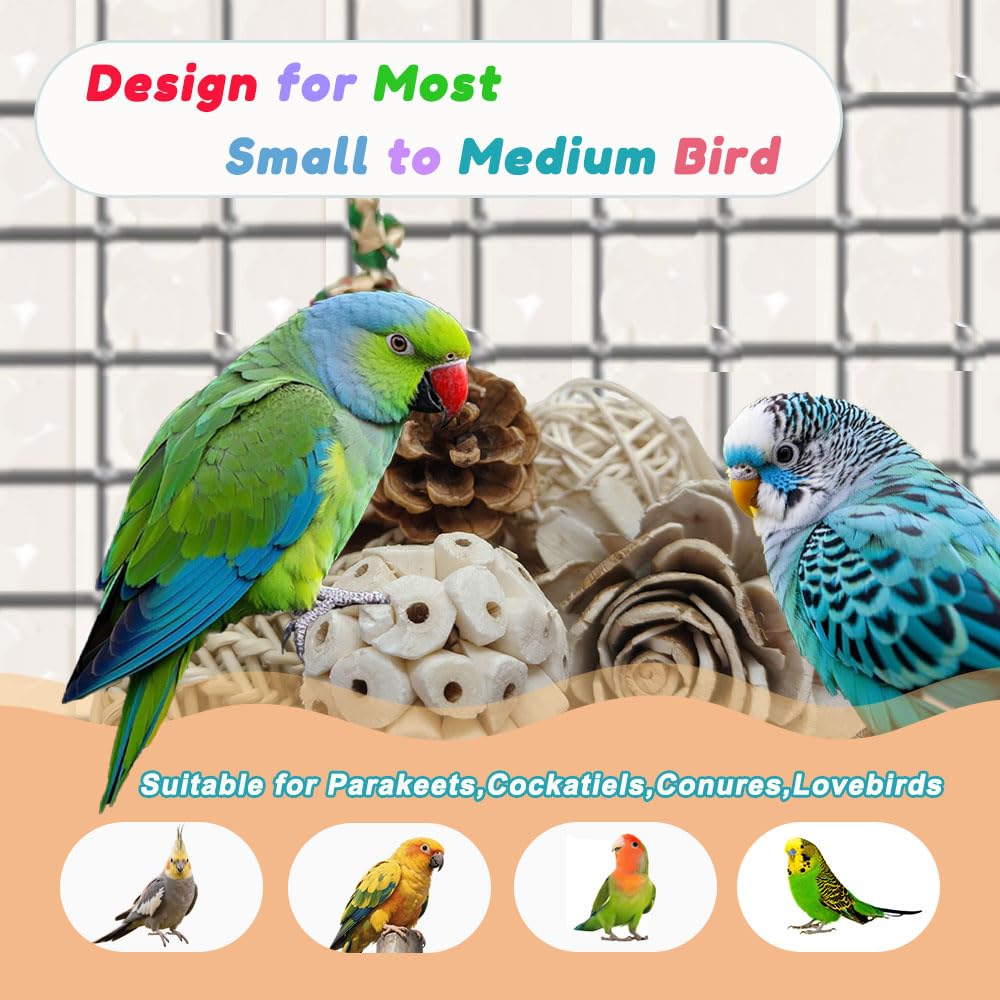 ExcyphrXyf Bird Toys Parrot Toys Natural Bird Foraging Box Foot for Parakeets,Cockatiels,Conures,Love Birds,and Other Small to Medium Birds (Medium) - image 4