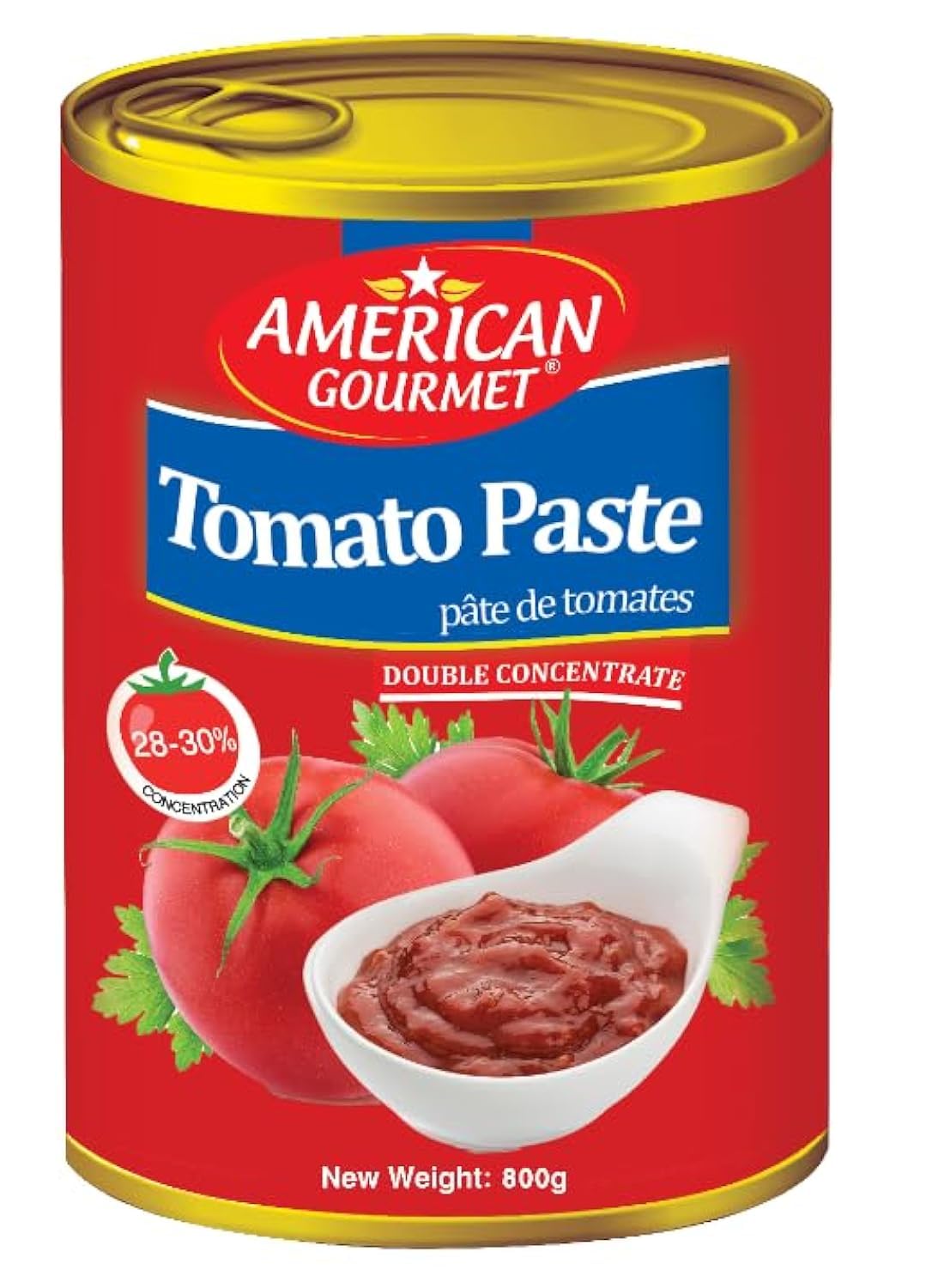 American Gourmet Tomato Paste (800g). Authentic taste of sun-ripened tomatoes, concentrated to perfection, creating a robust and satisfying flavor profile.