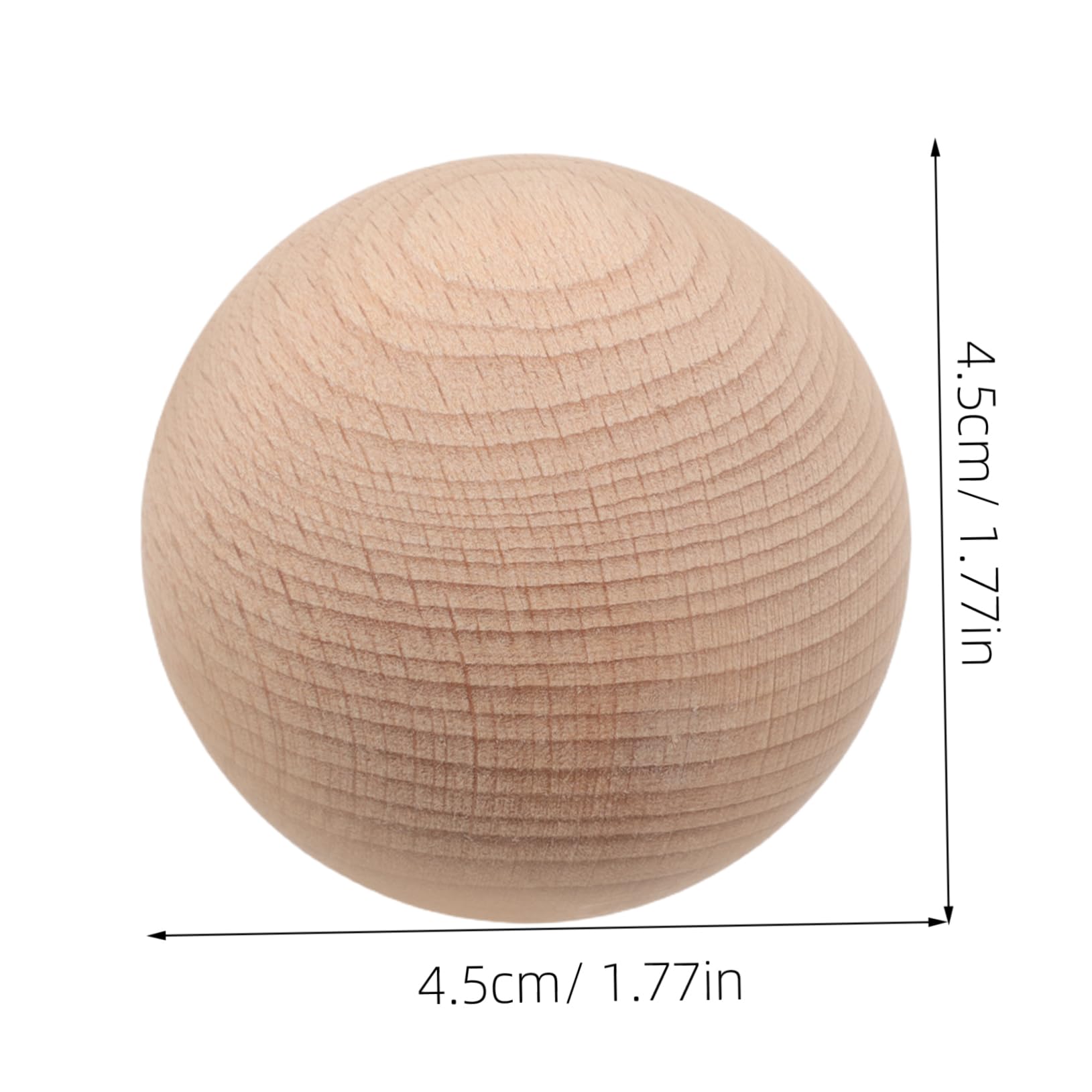 balacoo Real Wood Golf Balls Set 4.5cm Wooden Craft Balls for Boys and Girls Adults