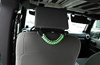 Vista 5 de YOCTM Asas de agarre para reposacabezas para Jeep Wrangler JL JK JKU Sports Sahara Freedom Rubicon X 2007-2024 y asa de agarre universal