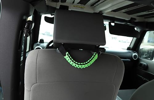 Miniatura 5 de YOCTM Asas de agarre para reposacabezas para Jeep Wrangler JL JK JKU Sports Sahara Freedom Rubicon X 2007-2024 y asa de agarre universal para