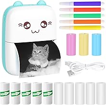 LDERFIV Mini Portable Thermal Photo Printer Handheld Printer Inkless Printer Bluetooth WiFi Printer for Notes, Images, Photos, Journal