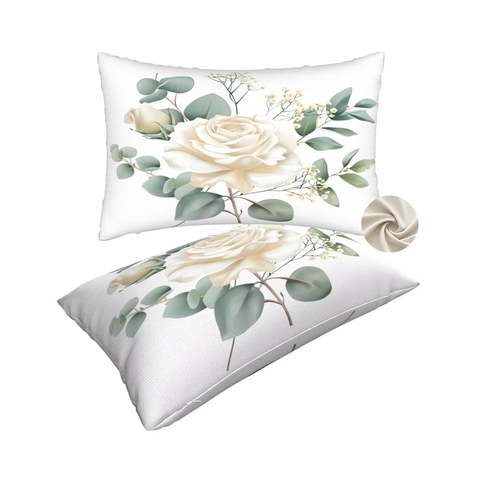 Coussin Canape Decoration Maison Ambiance Cocooning avec les Roses 50x70 cm