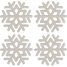 Silicone Snowflake Trivet Mat 6inch Christmas Holiday Trivets 4pcs for Hot Dishes, Kitchen Decor, Coaster, Hot Pads, Teapot, Dishwasher Safe