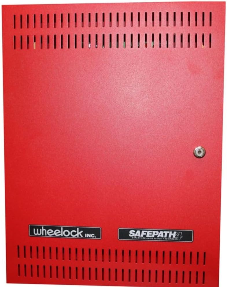 SPB-80/4 SAFEPATH 80 Watt Supervised Audio Power Booster with 4 Amps of Supervised and Synchronized Strobe Power (Two 2 Amp Circuits), Red Enclosure, Have One Class D Amplifier Board