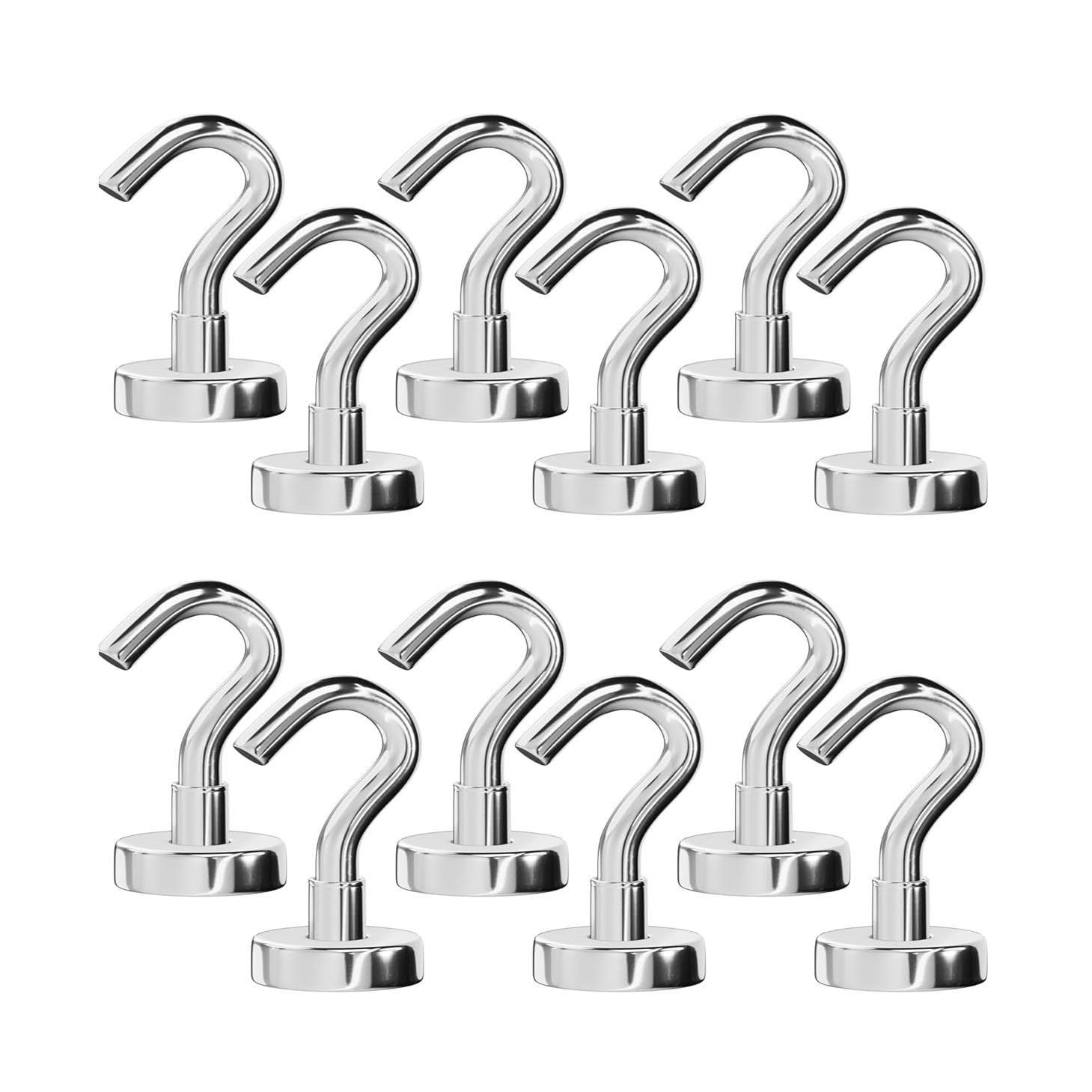 Wxinsheng 10 Pack Heavy Duty Magnetic Hooks,Strong Neodymium Magnets with Hook,for Cruise Cabins,Fridge,Kitchen,Classroom Office Camping Hanging Magnetic Hooks for Cruise