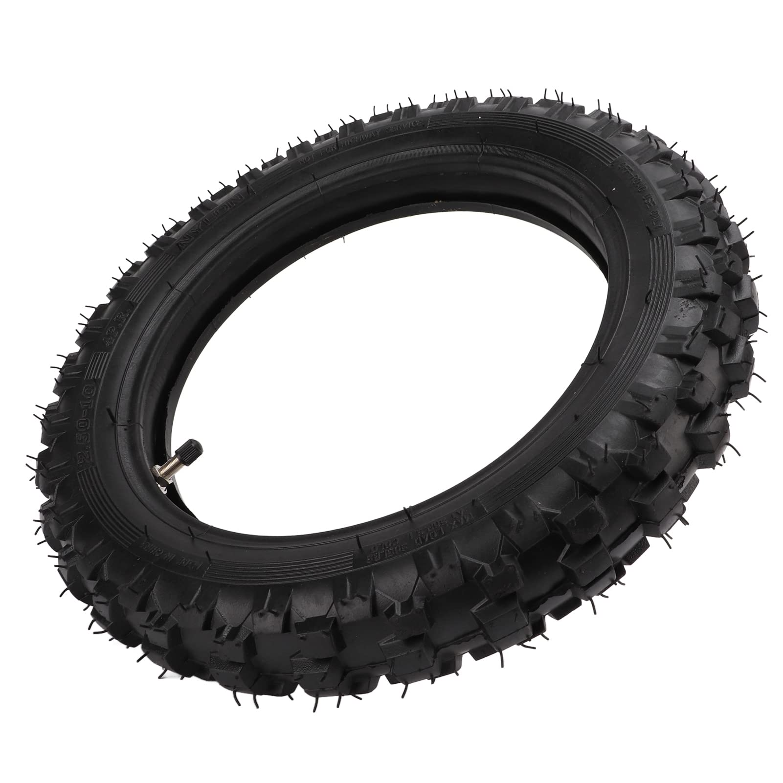 Neumático 2.50-10 con Cámara de Aire para Moto de Cross, Neumáticos Off Road de Caucho Butilo, Juego de Ruedas Antideslizantes, Diseño Engrosado Resistente al Desgaste para CRF50