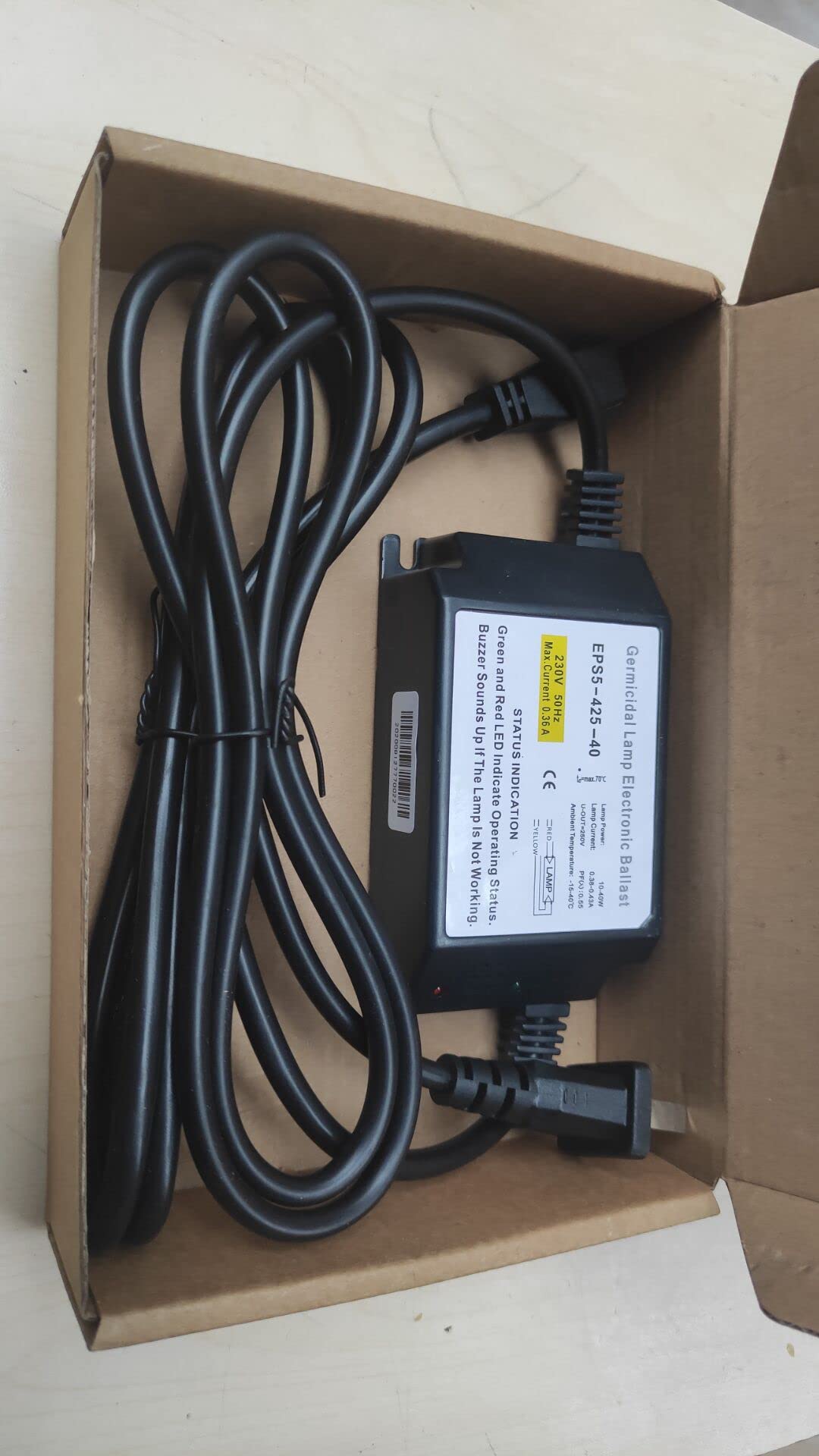 Gerrit La lámpara ultravioleta está especialmente equipada con balasto electrónico de 12W, 20W, 30W, 40W, alarma de RW5-425-40