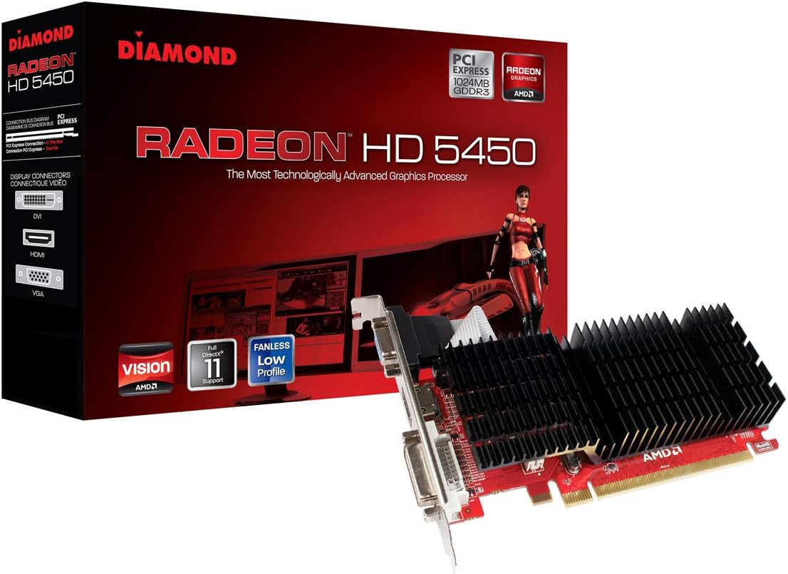 Diamond Multimedia ATI scheda grafica AMD Radeon HD 5450 PCI Express GDDR3 1 Gb video 5450PE31G Diamond Multimedia ATI scheda grafica AMD Radeon HD 5450 PCI Express GDDR3 1 Gb video 5450PE31G