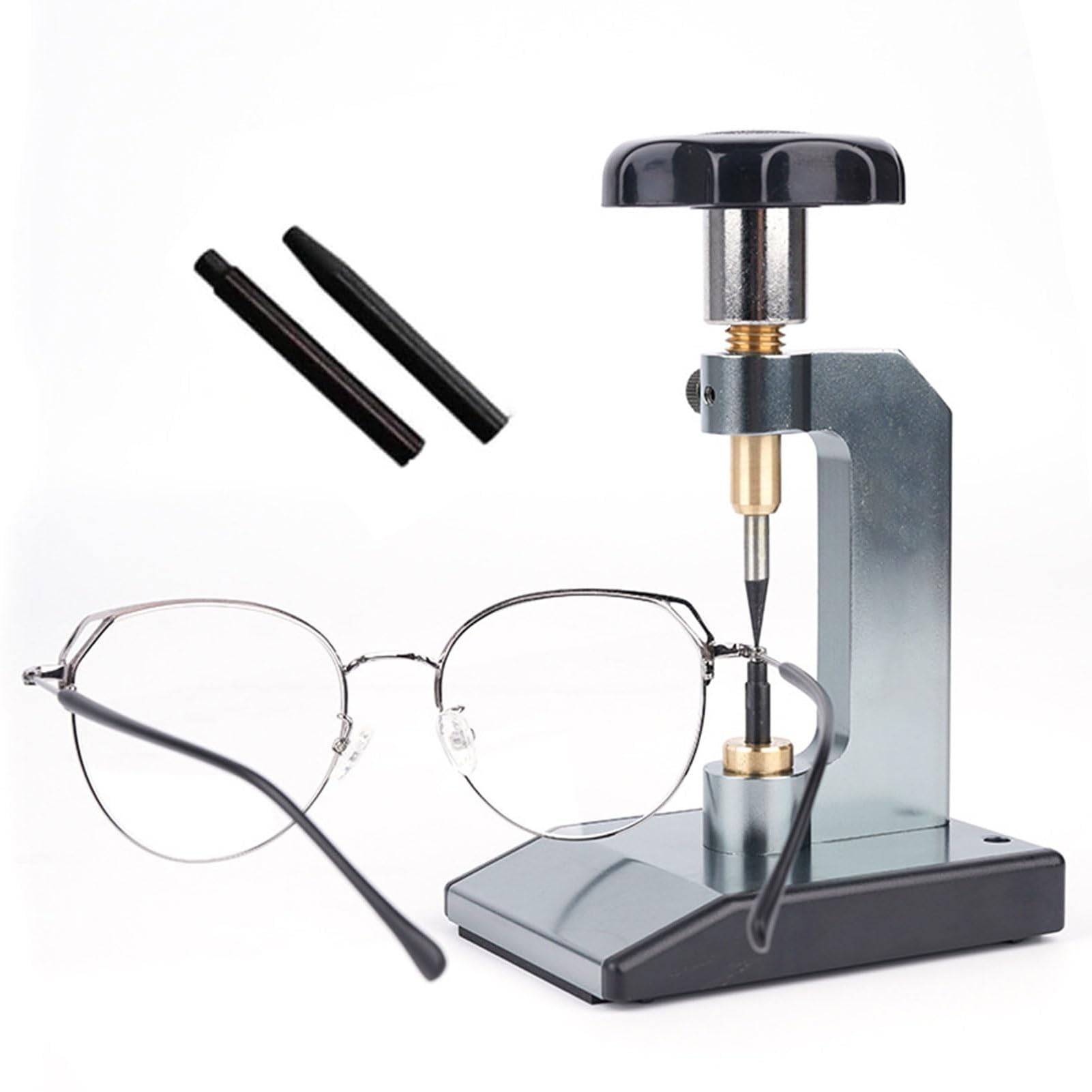 Extracteur de vis cassées, extracteur de vis optique avec 2 aiguilles inférieures et clé pour réparation de lunettes, facile à utiliser