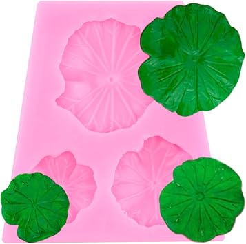 Lotus Leaf Fondant Mold Lotus Leaf Cake Decoration Silicone Molds For Cupcake Topper Chocolate Candy Gum Paste Polymer Clay