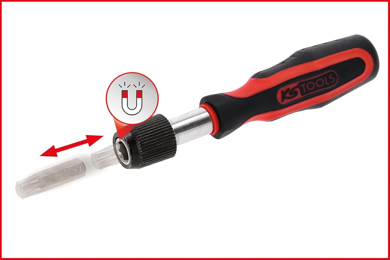 KS Tools 159.1172 1/4 Inch Mini Bit Screwdriver with Quick Lock