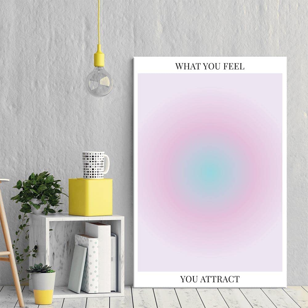 Set Di 3 Poster Su Tela Aura Gradiente – Quadri Colorati Con Effetto Aura Positiva, Poster Estetici Per Camera Da Letto O Soggiorno (30x40 Cm, Senza Cornice) - 4
