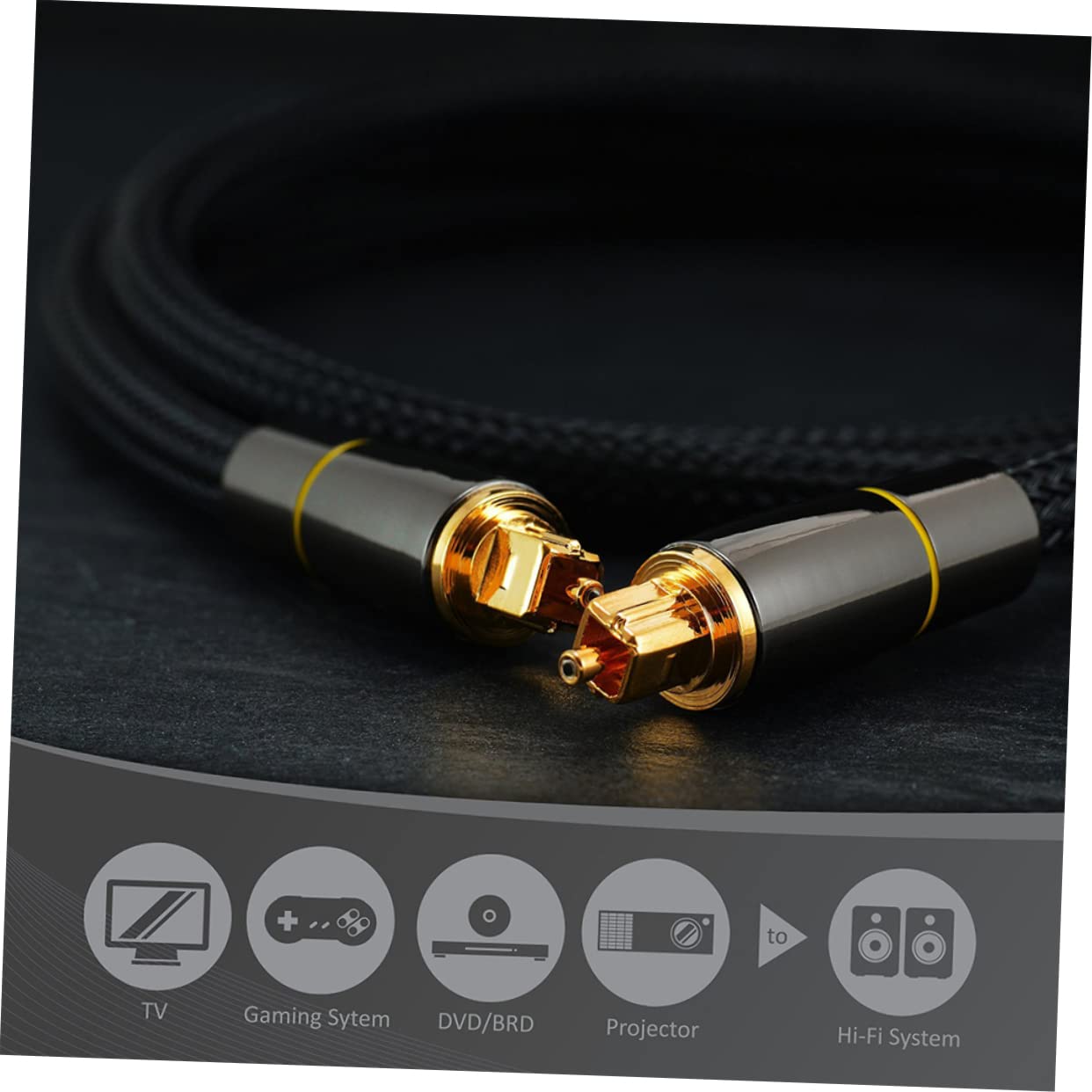 Cavo Audio Ottico da 10 M con Rivestimento Protettivo per Trasmissione