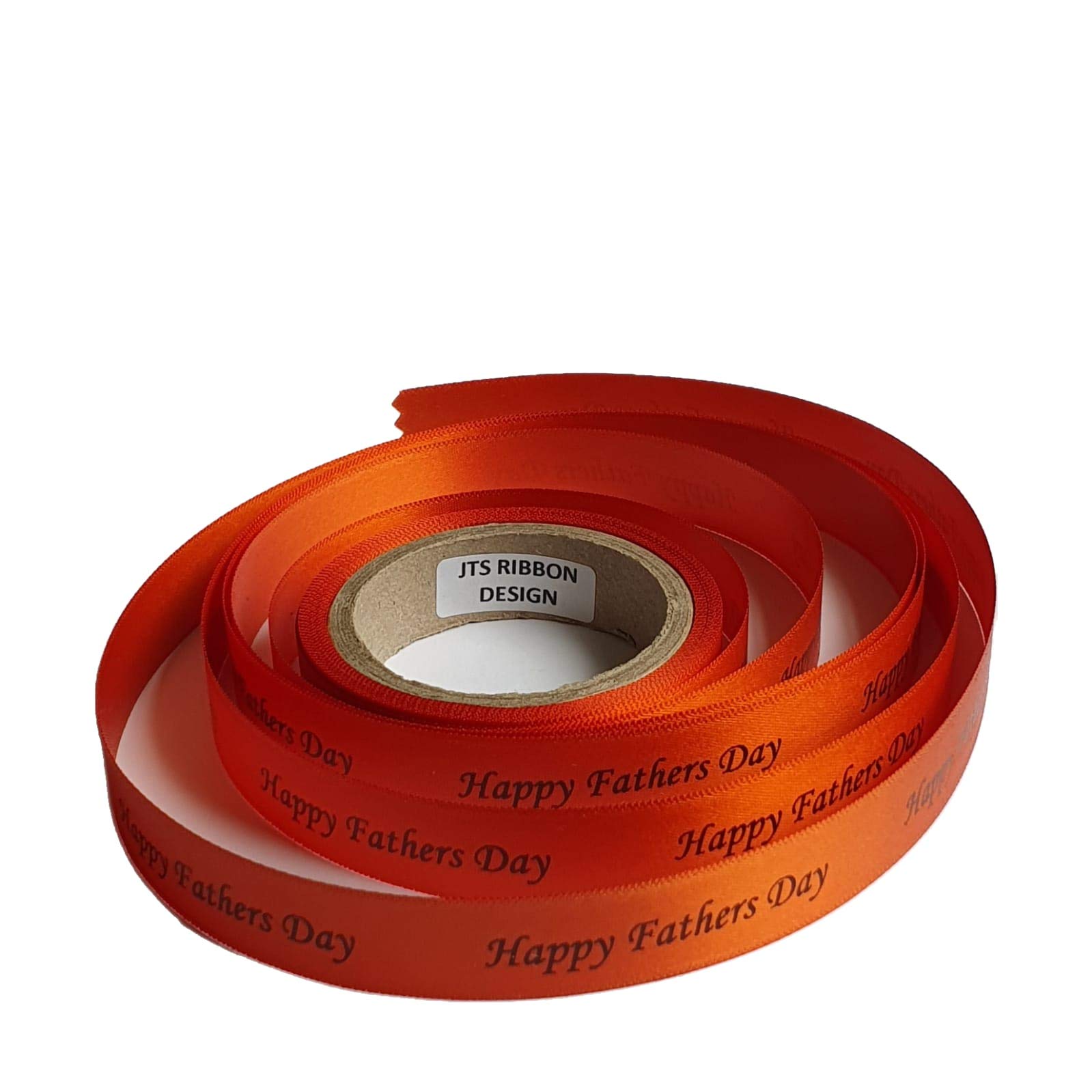 Fathers Day Ribbon Rolls 15mm x 5 Metres Sunday 21st June 2026 (Orange)