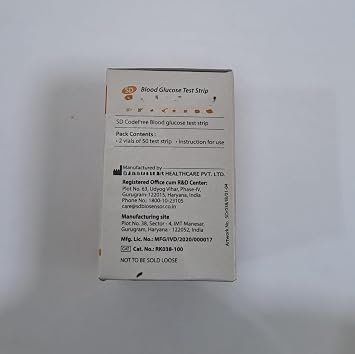Code-Free Blood Glucose Test Strips, 100 Count