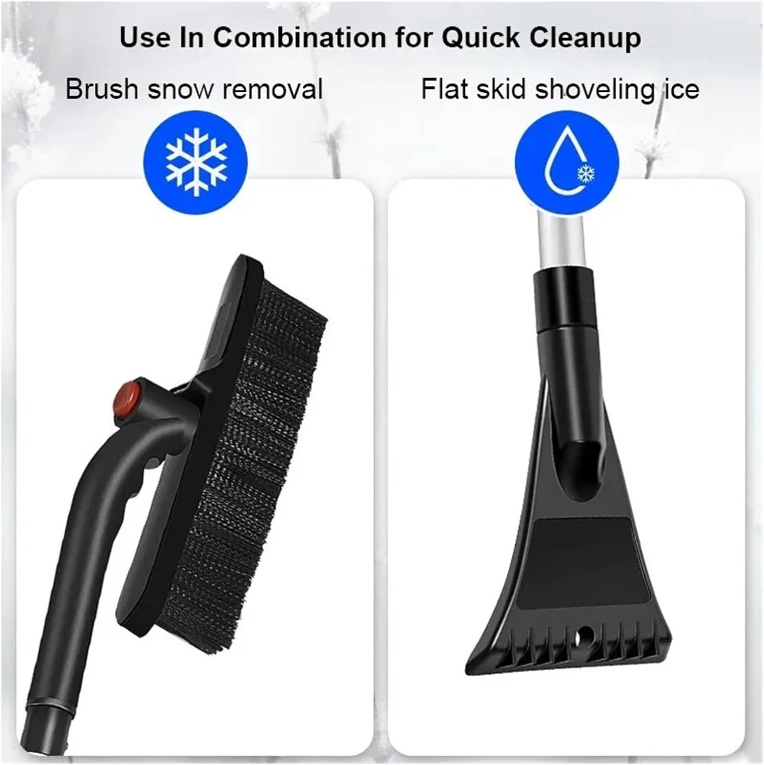 Winter Extendable Snow Shovel Ice Car Detachable Windshield Tool Cleaner Scraper Brush Agricultural Equipment Farming Hoes Land
