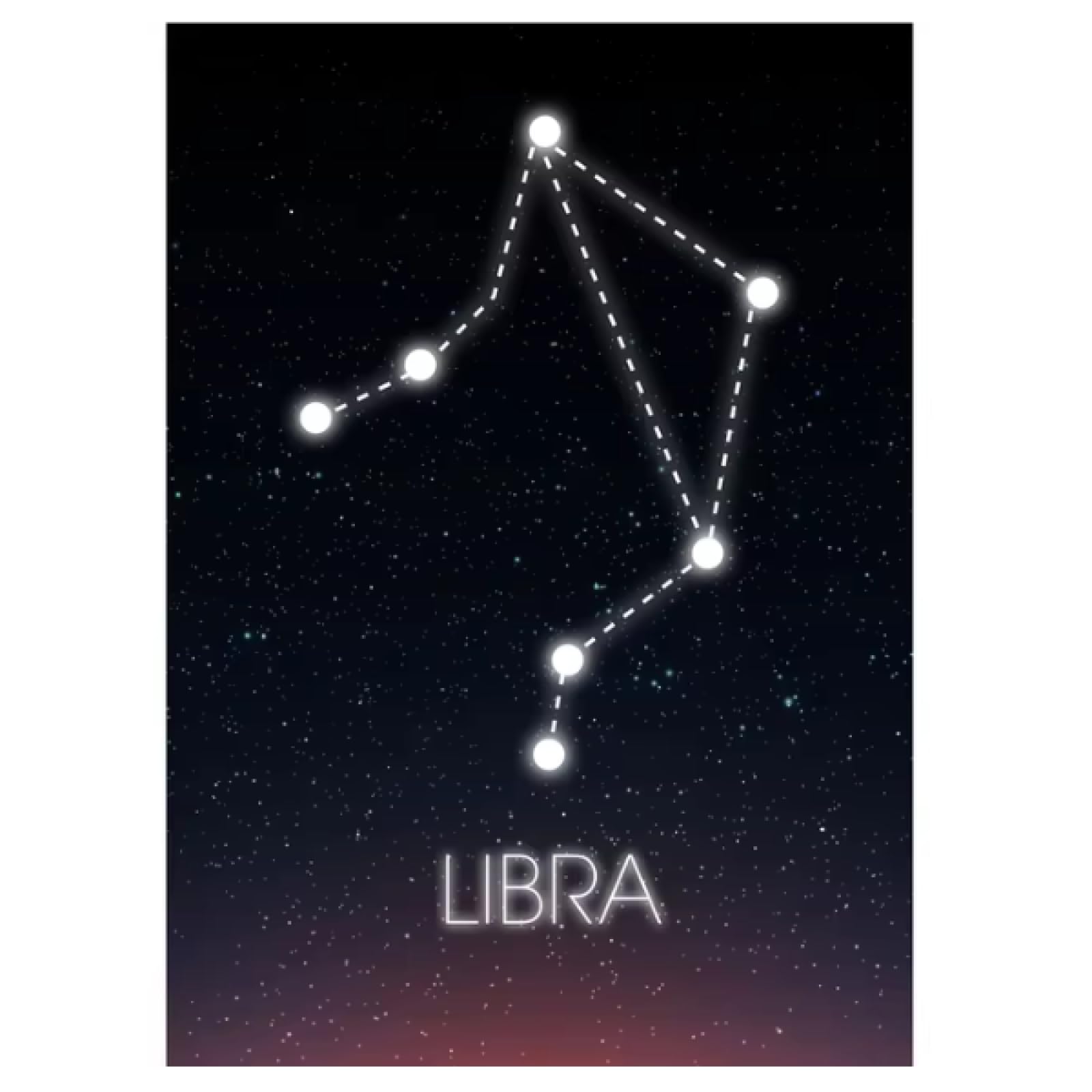 Image Constellation Balance cadeau idéal astro toile 50x70