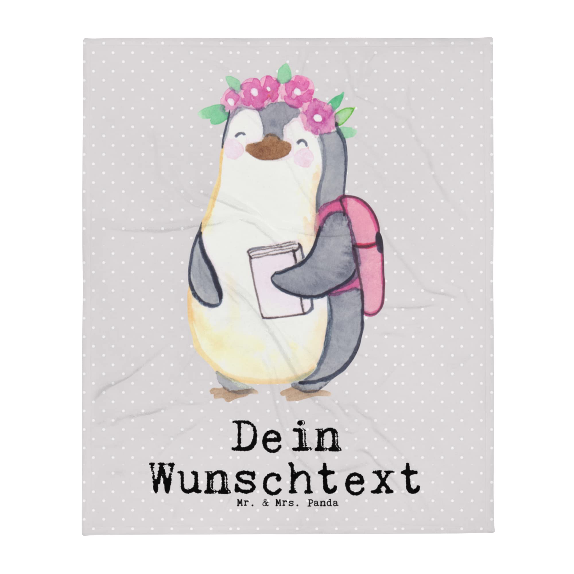 Mr. & Mrs. Panda Kuscheldecke personalisiert Pinguin Beste Tochter der Welt - Personalisierte Geschenke, Mutter, Dankeschön, für, Vater, Fleece Decke, Familie, mit Namen, Kinder, Personalisierbare