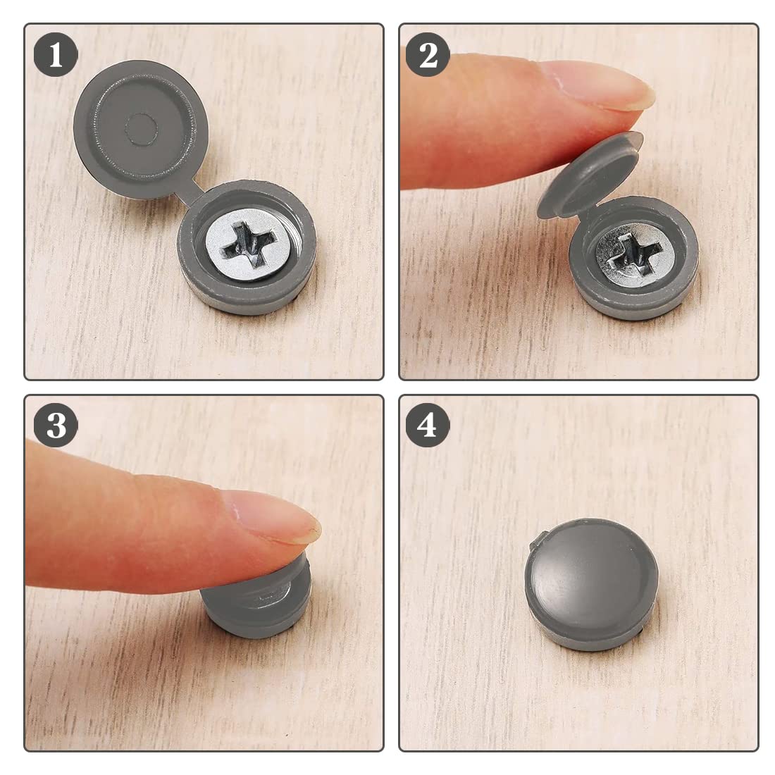 100 Tappi Coprivite Per Mobili - Bianchi, Per Viti M4-M6 - Foto 5