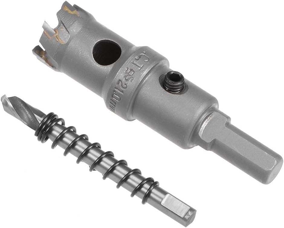 sourcingmap Carbide Hole Saw Drill Bit, 21mm Hole Cutter for Stainless Steel Alloy Cast Iron Copper Metal Sheet, with Limit Step - Image 5