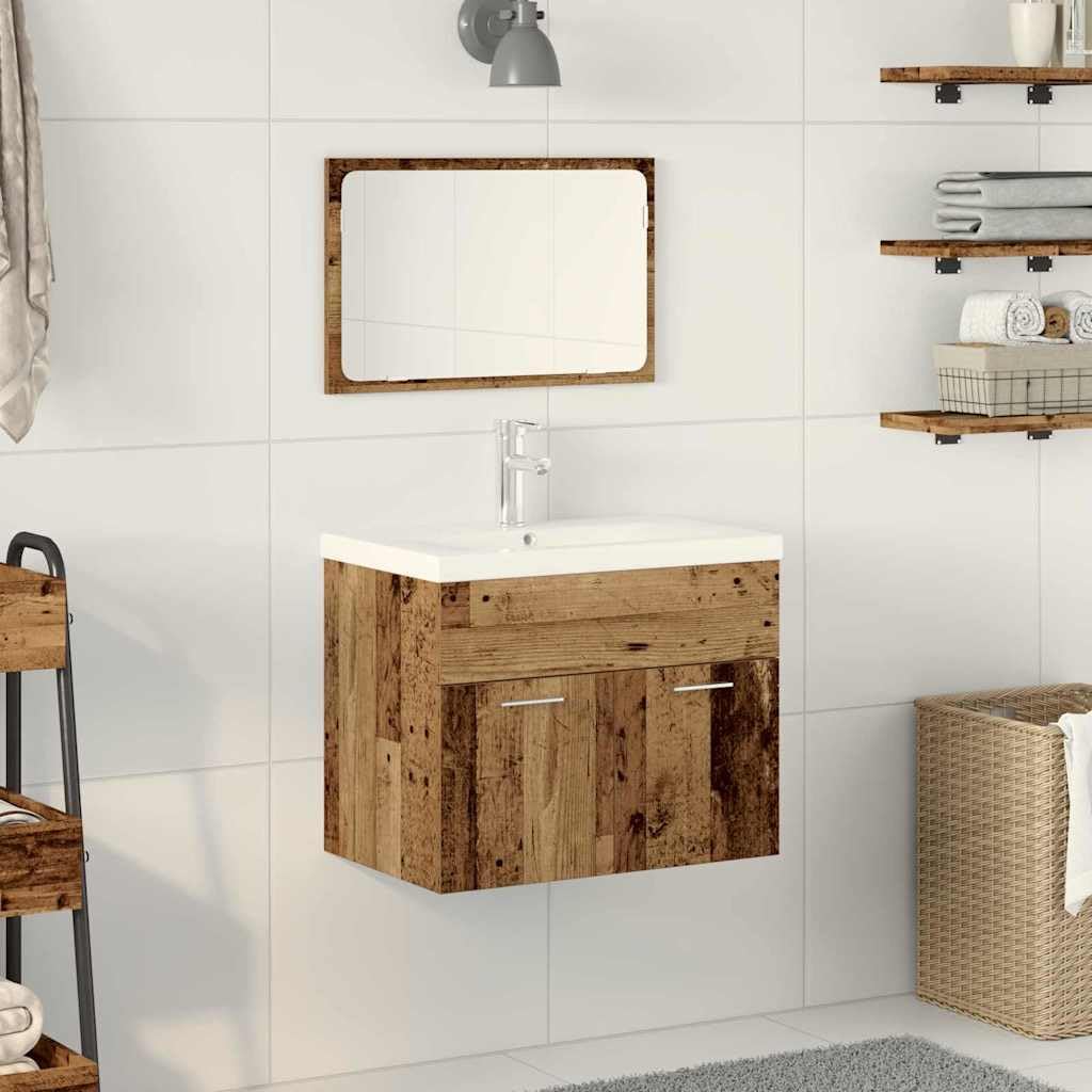 Armadio da bagno in legno antico 60 x 38,5 x 46 cm L3332534