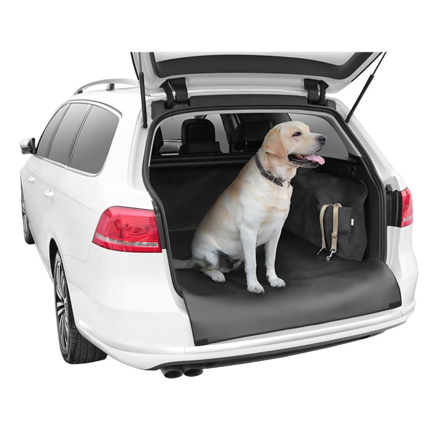IMJ-Global Vasca Baule Telo Auto per Cani Animali Protettivo | Taglia M | 100 x 110 cm | Protezione Laterale e Paraurti | Impermeabile | Anti-allergico | Resistente agli Odori | Resistente ai Graffi