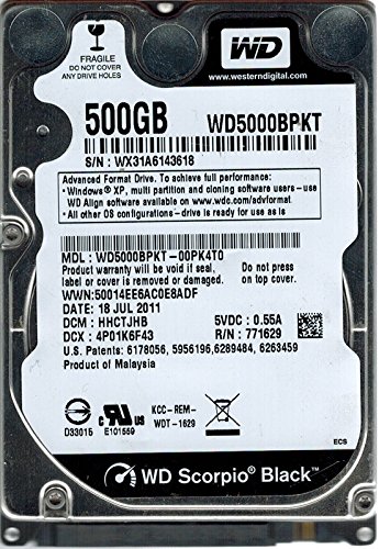 Amazon | Western Digital wd5000bpkt-00pk4t0 500 GB DCM