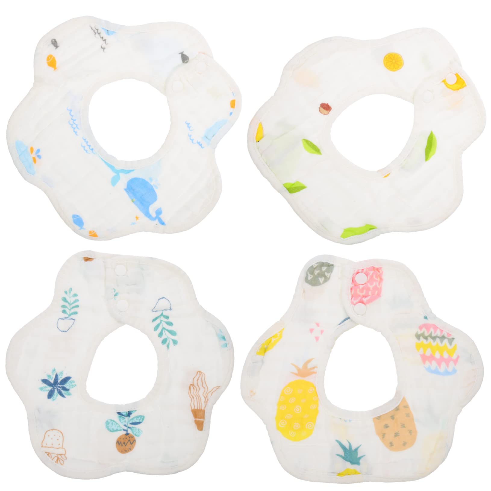 Abaodam 12pezzi Bavaglini Per Design Assorbenti e Regolabili Confezione Per e Ruttini Morbidi