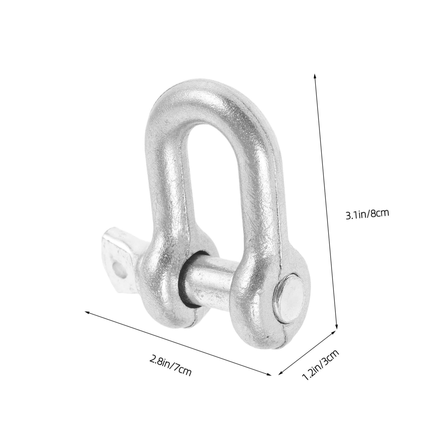 SOLUSTRE Heavy Duty Galvanized Anchor Shackle 1/2'' Towing Shackles Screw Pin d Ring for Lifting Off-Road Use