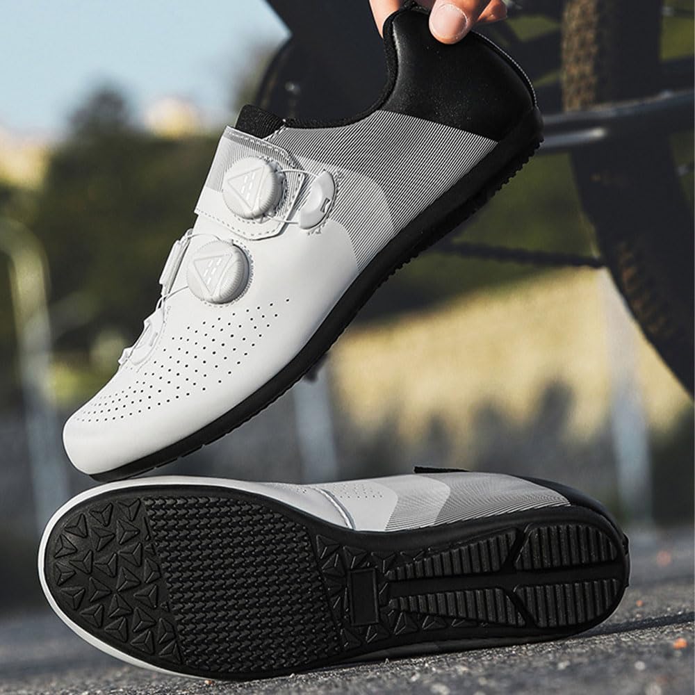 Chaussure VTT Homme sans Taquet, Chaussures Vélo Route Cyclisme Homme et Femme, Semelle Caoutchouc Antidérapante Dure, sans Lacets | 36-47 EU