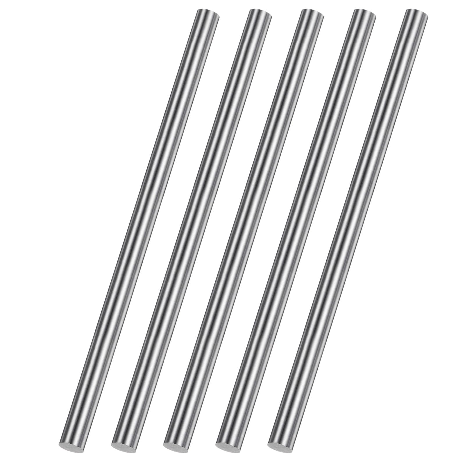 QUARKZMAN 5pz 304 Acciaio Inossidabile Tondo Asta 3/8" Diametro 10" Lunghezza Solido Asta Tornio Barra Stock