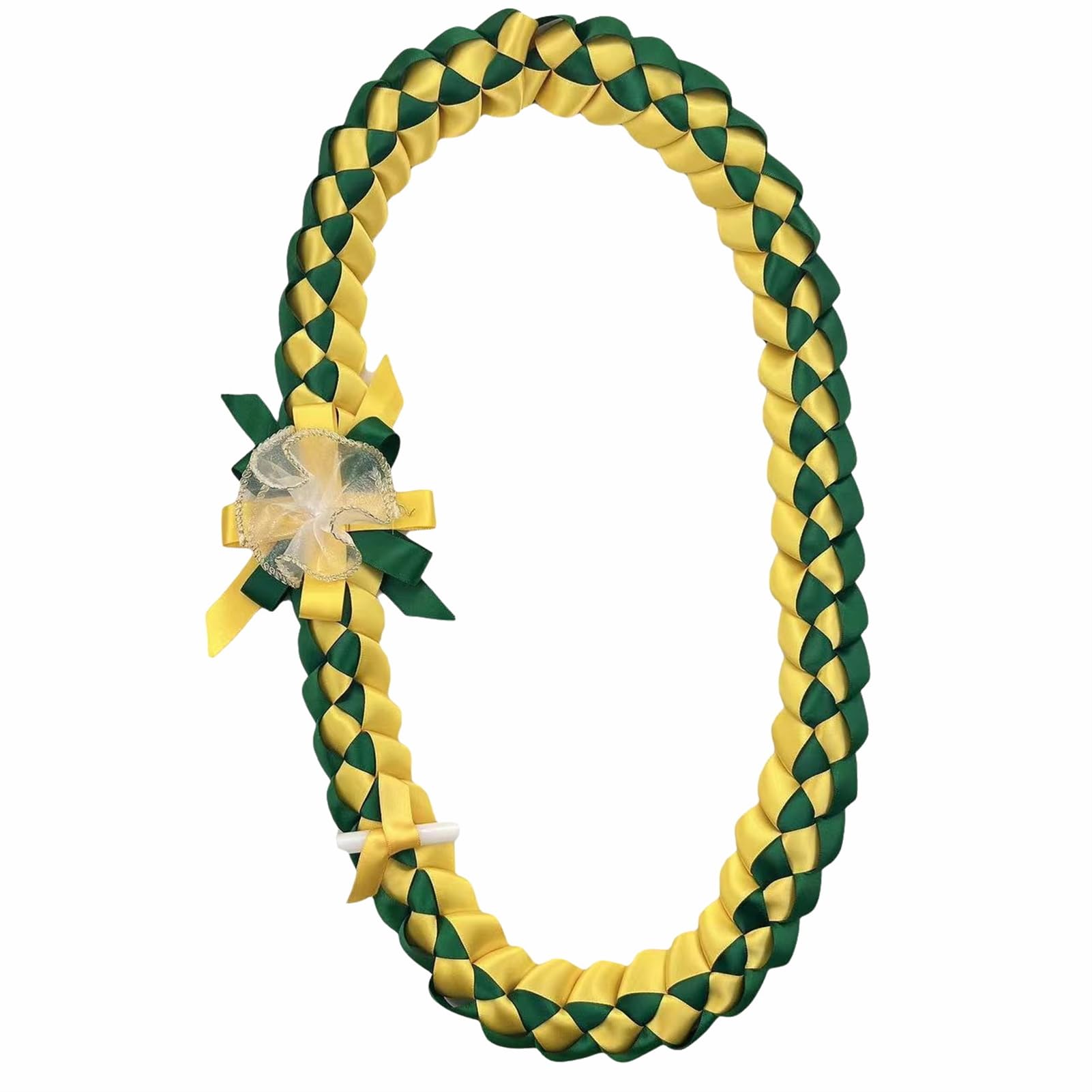 BESTORI Graduation Ribbon Lei Class of 2026 Braided Leis Graduation Decorations Honor Cord Rope for Graduates, Green, Gold