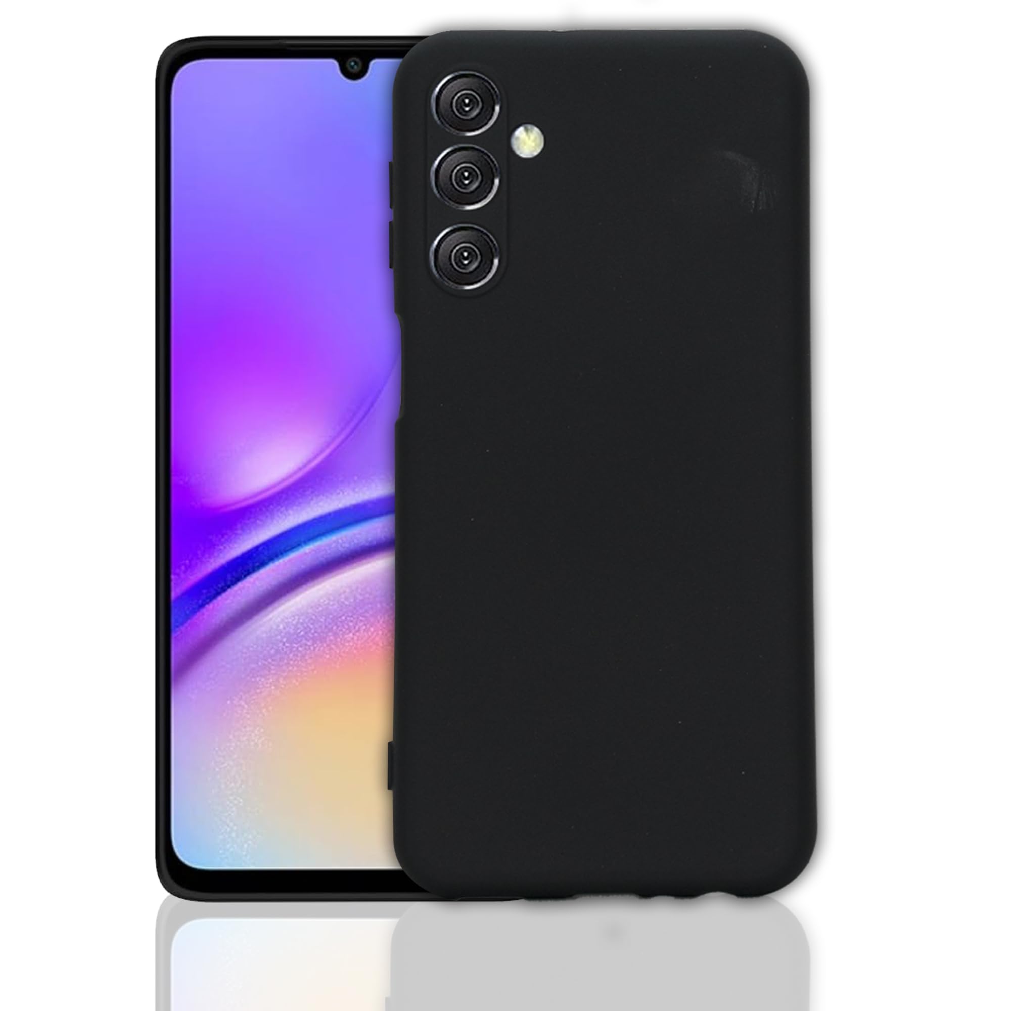 amazon basics Back Cover Case Compatible with Samsung Galaxy A34 5G Essential Sand Blast (TPU | Matte Black)