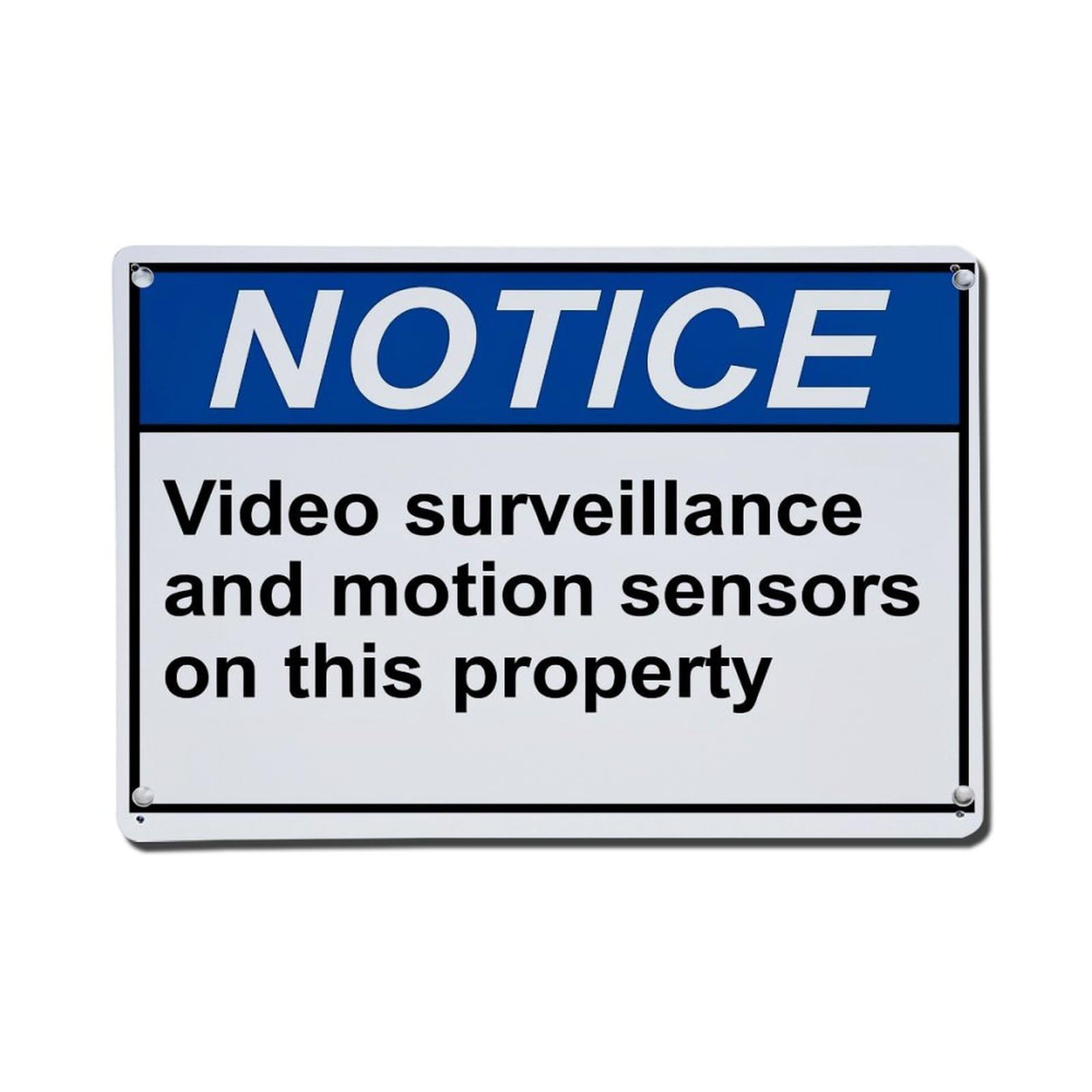 Nestemfo Vintage Notice Video Surveillance Motion Sensors Tin Sign Metal Sign, Living Room,Bar, Home, Bedroom Wall Decor,Retro Metal Poster 8X12 Inches