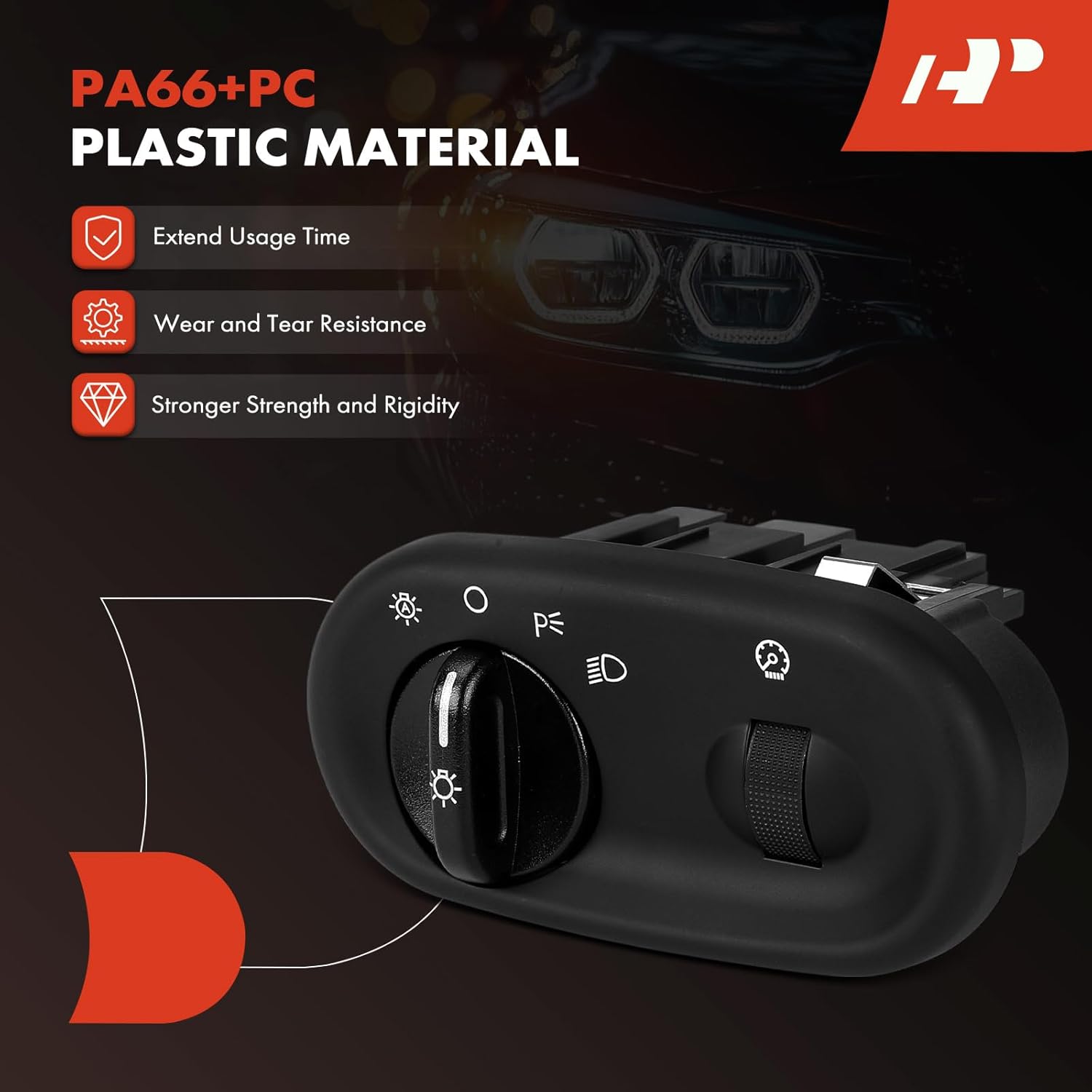 A-Premium Headlight Switch Instrument Panel Headlamp Dimmer Switch Compatible with Ford Explorer 2002-2005, Explorer Sport Trac 2005 & Mercury Mountaineer 2002-2004