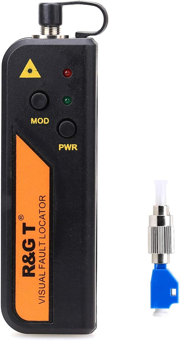 FTTH Mini model 10KM Visual Fault Locator Fiber Optical Cable Tester Checker Test Tool Universal Connector with the FC-LC Adapter for CATV Telecommunications