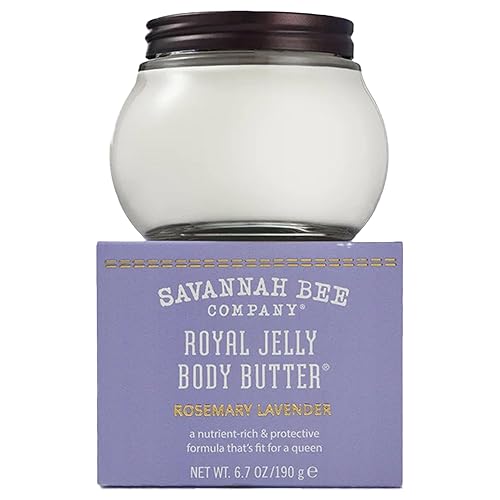 Savannah Bee Company Royal Jelly - Mantequilla corporal ROSEMARY LAVANDA, 6.7 onzas
