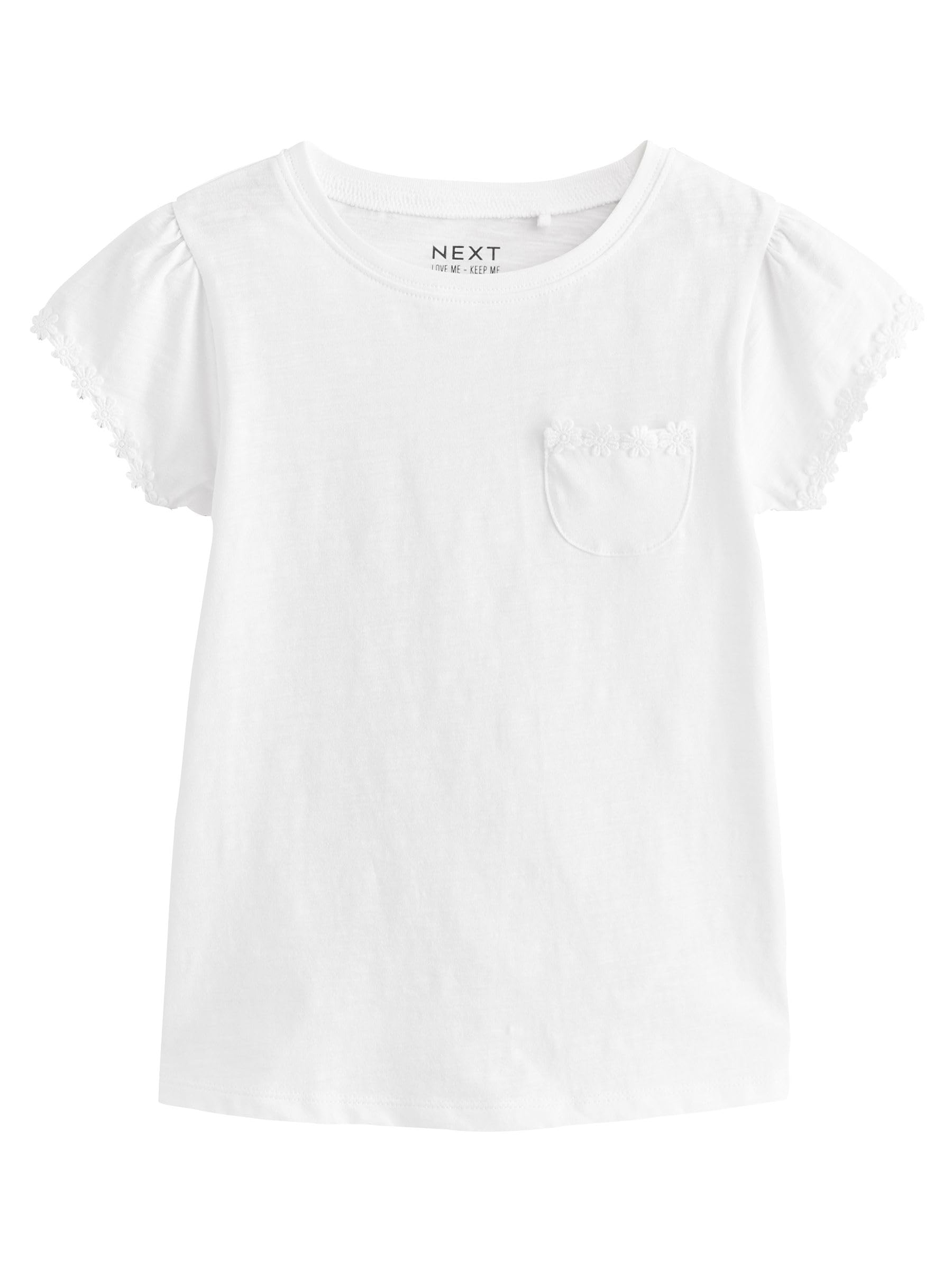 NEXT Niñas Pack de 3 Camisetas con Ribete de Margaritas
