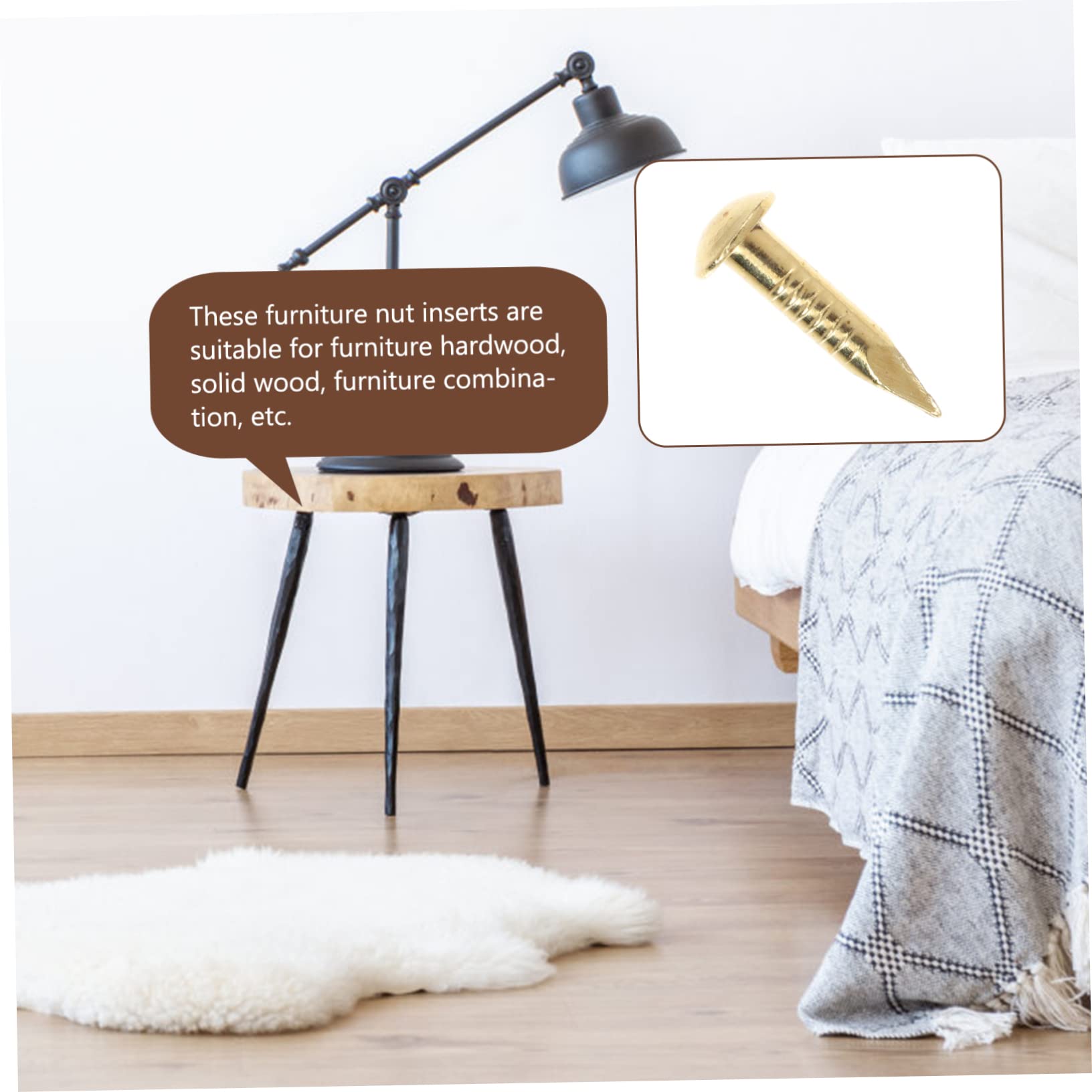 NAMOARLY 285pcs Round Copper Nails Assorted Barn Door Hardware Picture Hanging Nails