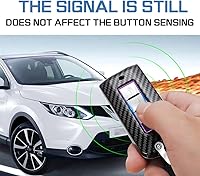 Vista 7 de ontto Funda para llavero Mitsubishi, entrada sin llave, funda de llave inteligente de protección completa de 360° para Outlander Lancer Eclipse Negro