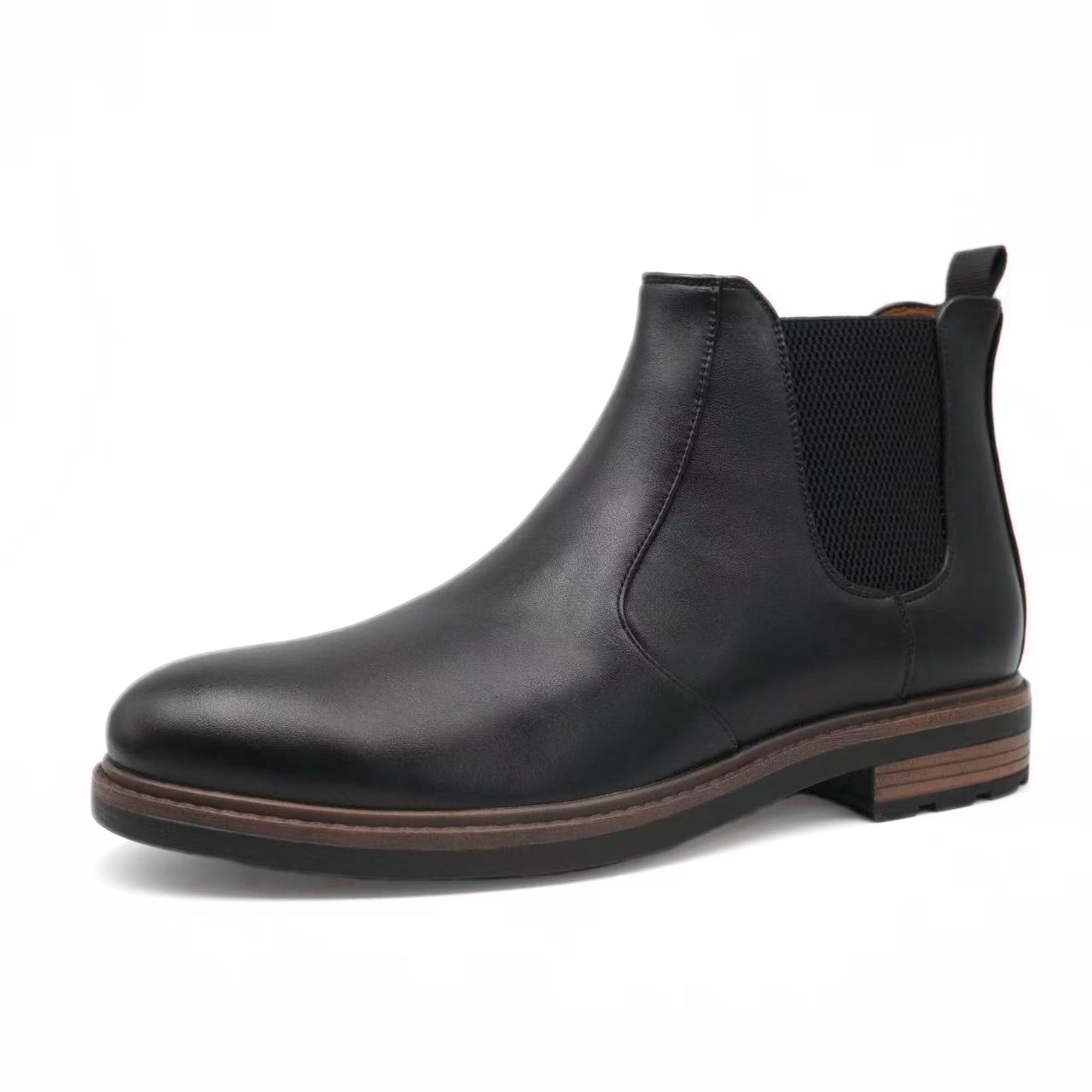 Finishing & Sewing Botas Chelsea de hombre, botines de vestir casuales fáciles de poner
