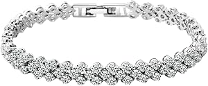 Silver Plated 3mm Cubic Zirconia Cl...