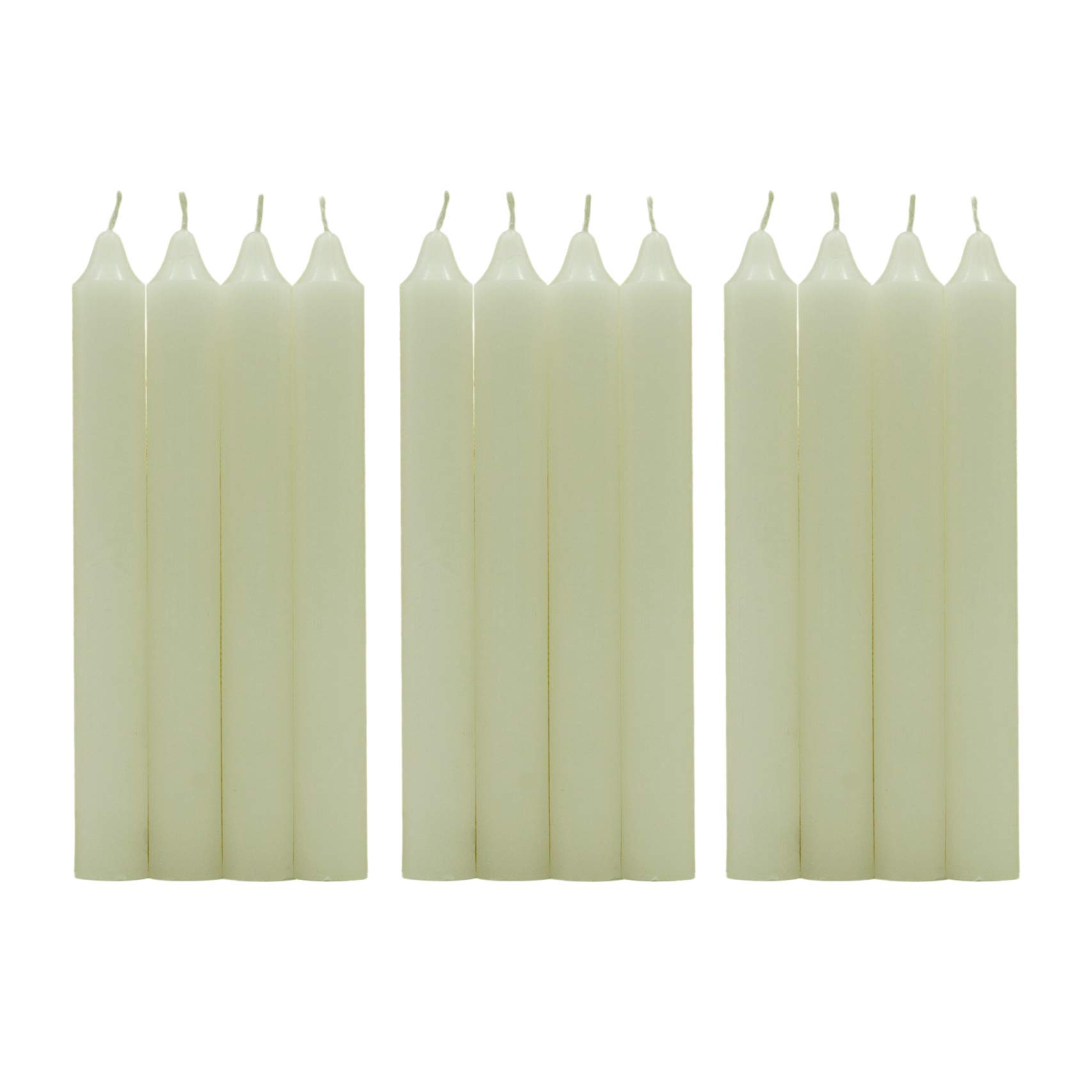 H HANSEL HOME Vela de Mesa Multiples Colores 17,5 cm (Crema, 12 Velas)