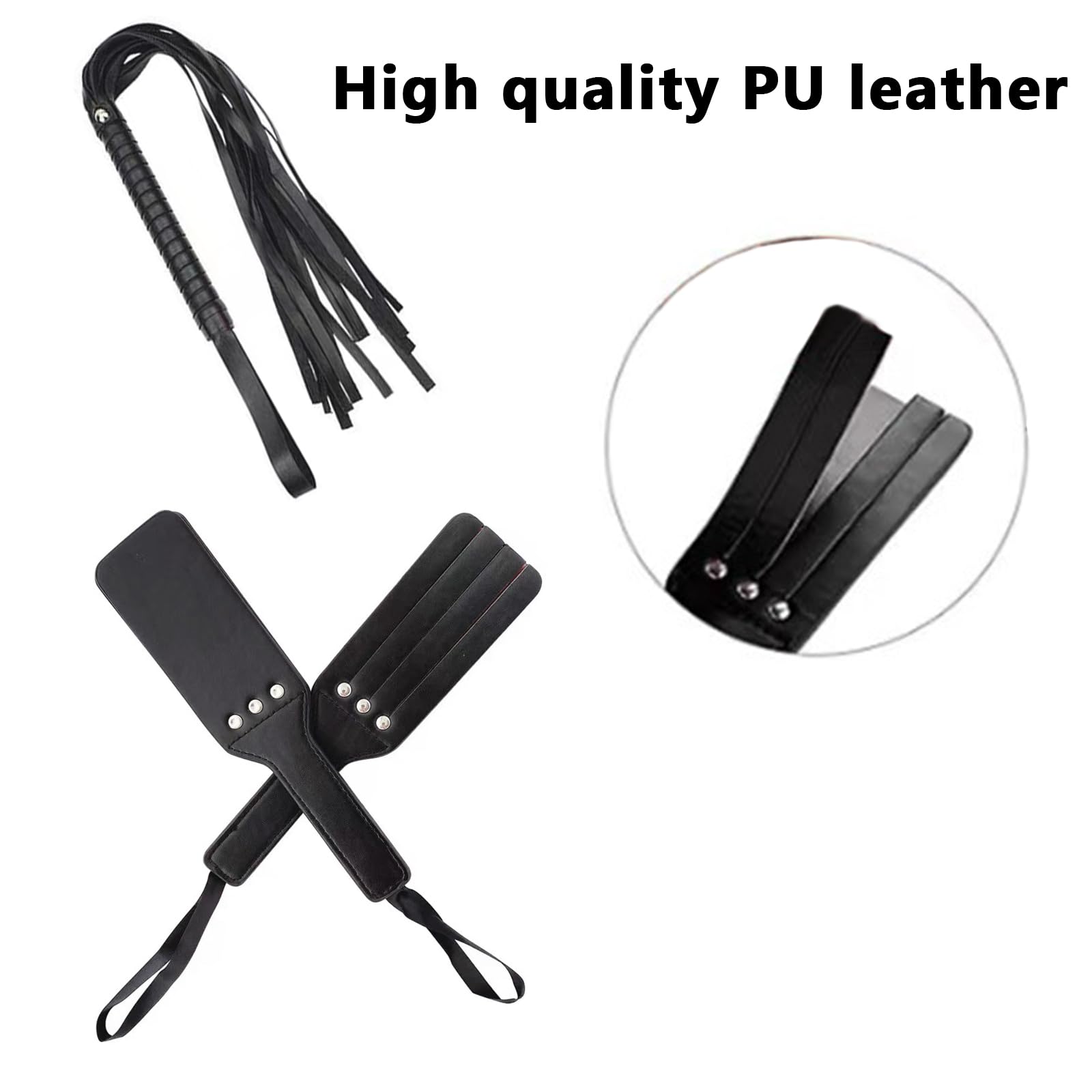 Kits de Bondage 21 PCS,Kit avec 10 Gode Plug Anal & Menottes Sex Lit Collier Cravache Sexy,Set Accessoires Sex Toys Anals Godemichets toýs Couple.