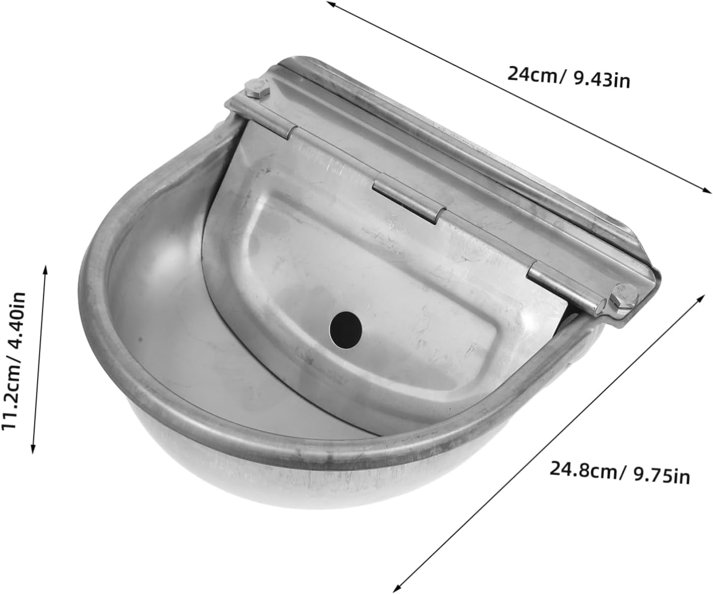 TOYANDONA Automatic Stainless Steel Water Bowl for Livestock Durable Self Filling Waterer with Capacity for Pigs Cattle Sheep Dogs and Goats Farm Water Dispenser