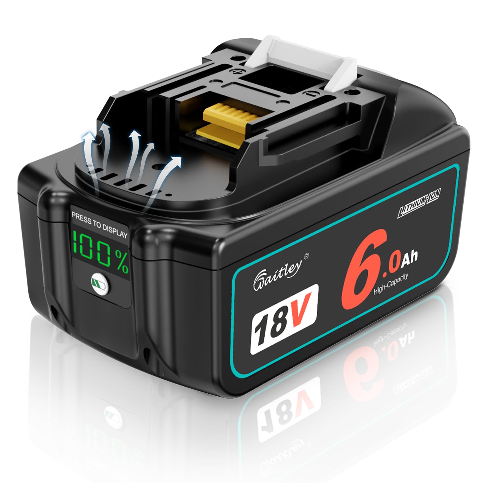 Amazon.co.jp: Waitley マキタ 互換バッテリー 18V BL1860 6.0Ah