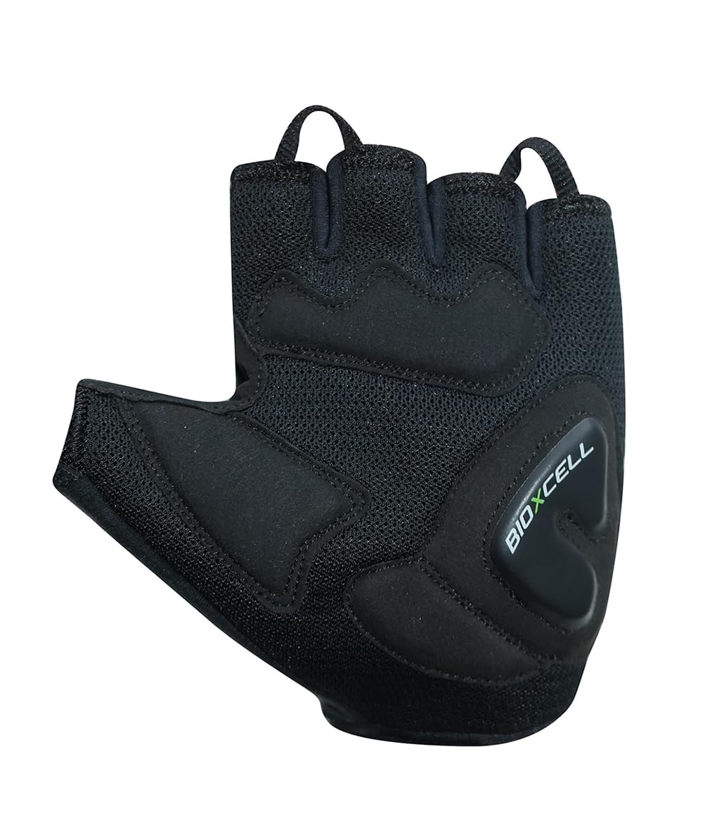 Chiba BioXCell Air | Gants de Cyclisme d'été pour Homme et Femme | Coupe élastique & Ventilation Airmesh | Rembourrage en Gel BioXCell | Clip Pratique & Quick Pull