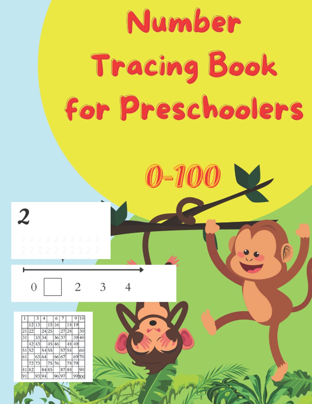 Number Tracing book for Preschoolers: Tracing numbers books for kids ages 3-5. Trace Numbers Practice Workbook for Pre K, Kindergarten and Kids Ages 3-5. Math Activity Book.