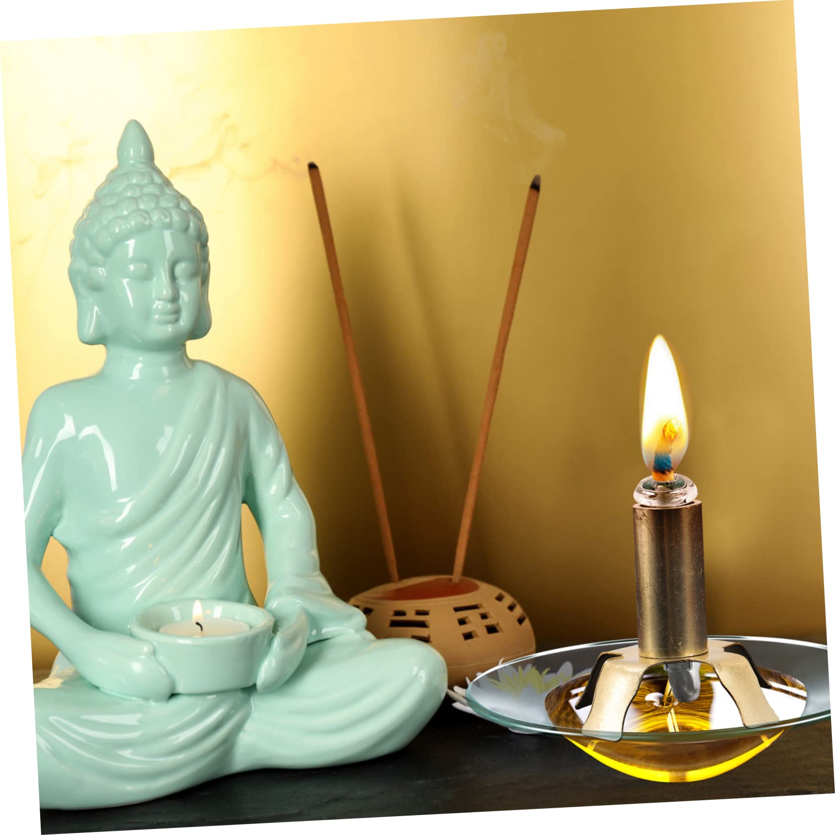 HOMOCONO 2 Stück Dochthalter Für Öllampen - Verstellbar Mit Baumwollseil